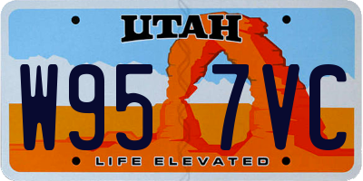 UT license plate W957VC