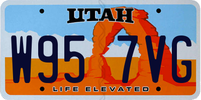 UT license plate W957VG