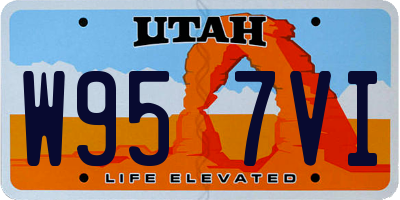 UT license plate W957VI