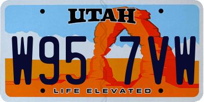 UT license plate W957VW