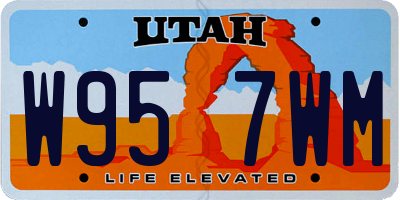 UT license plate W957WM