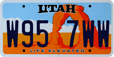 UT license plate W957WW