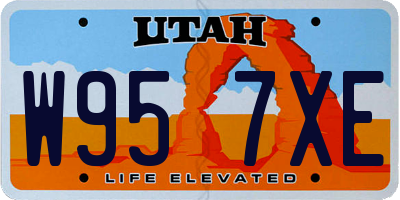 UT license plate W957XE