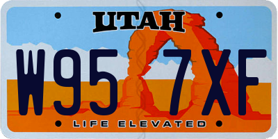 UT license plate W957XF