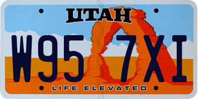 UT license plate W957XI