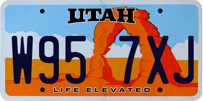 UT license plate W957XJ