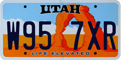 UT license plate W957XR