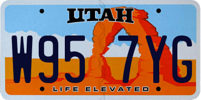 UT license plate W957YG