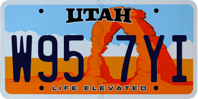 UT license plate W957YI