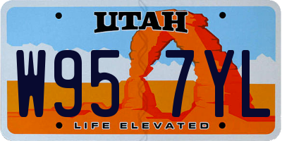 UT license plate W957YL