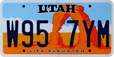 UT license plate W957YM
