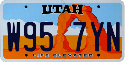 UT license plate W957YN