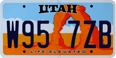 UT license plate W957ZB