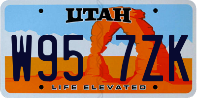UT license plate W957ZK