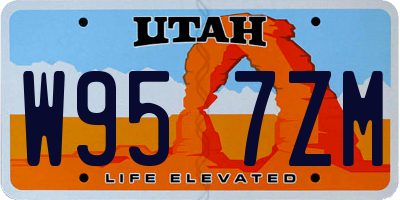 UT license plate W957ZM