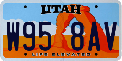 UT license plate W958AV