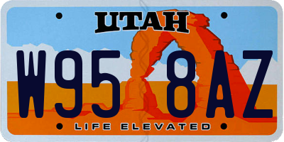 UT license plate W958AZ