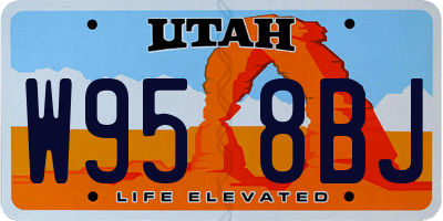UT license plate W958BJ