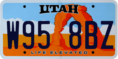 UT license plate W958BZ
