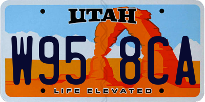 UT license plate W958CA