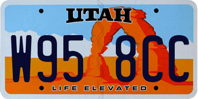 UT license plate W958CC