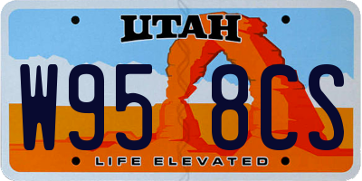 UT license plate W958CS