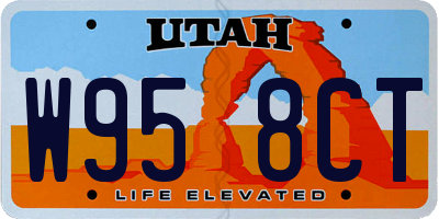 UT license plate W958CT