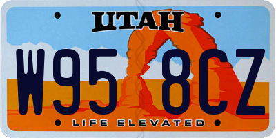 UT license plate W958CZ
