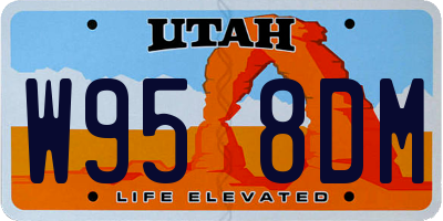 UT license plate W958DM