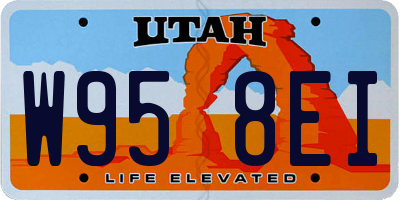 UT license plate W958EI