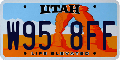 UT license plate W958FF