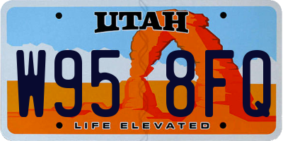 UT license plate W958FQ