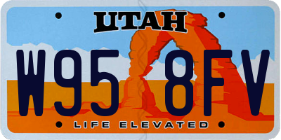 UT license plate W958FV