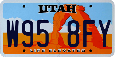 UT license plate W958FY