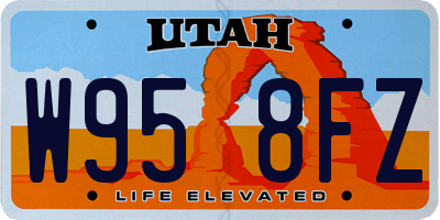 UT license plate W958FZ