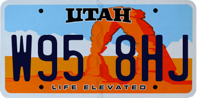 UT license plate W958HJ