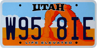 UT license plate W958IE