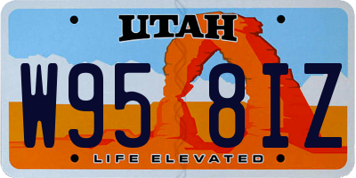 UT license plate W958IZ
