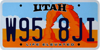 UT license plate W958JI