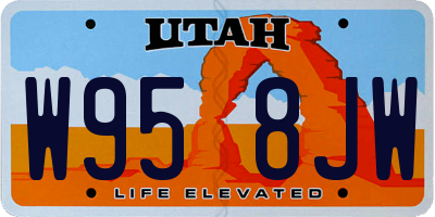 UT license plate W958JW