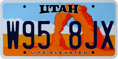 UT license plate W958JX