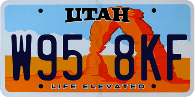 UT license plate W958KF
