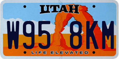 UT license plate W958KM