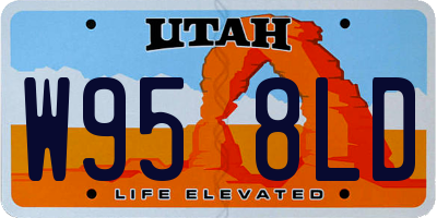 UT license plate W958LD