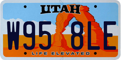 UT license plate W958LE