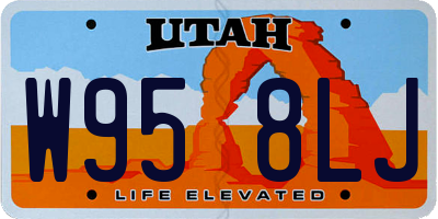 UT license plate W958LJ