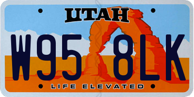UT license plate W958LK