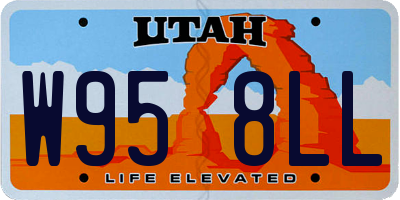 UT license plate W958LL