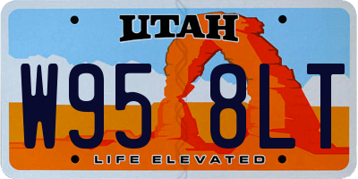 UT license plate W958LT