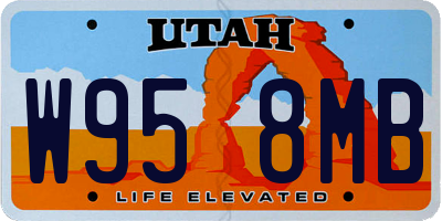 UT license plate W958MB